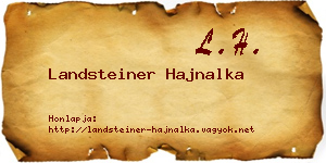 Landsteiner Hajnalka névjegykártya
